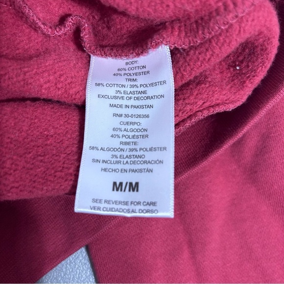 Life is Good Patriotic USA Flag Red Hoodie Sweatshirt Men's Medium Cotton Blend - Picture 6 of 8